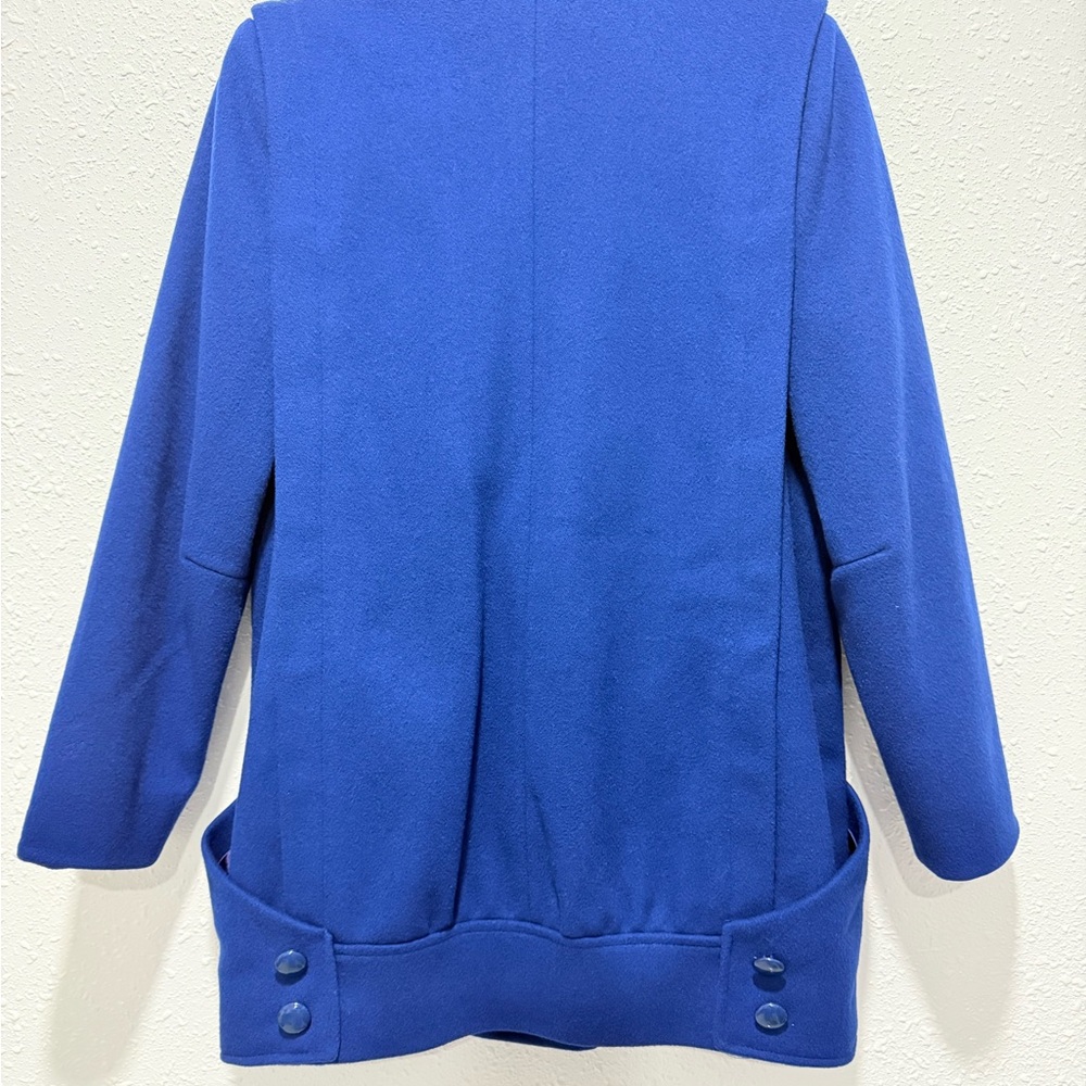 Vintage Braefair Women's Royal Blue single breast coat M - Picture 6 of 13